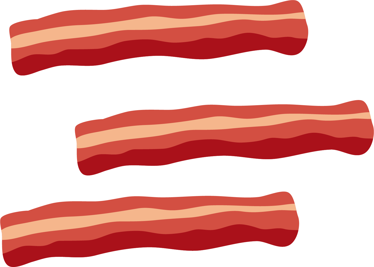Bacon Tocino Meat Clip Art - Transparent Background Cartoon Bacon, HD Png Download PNG with transparent background