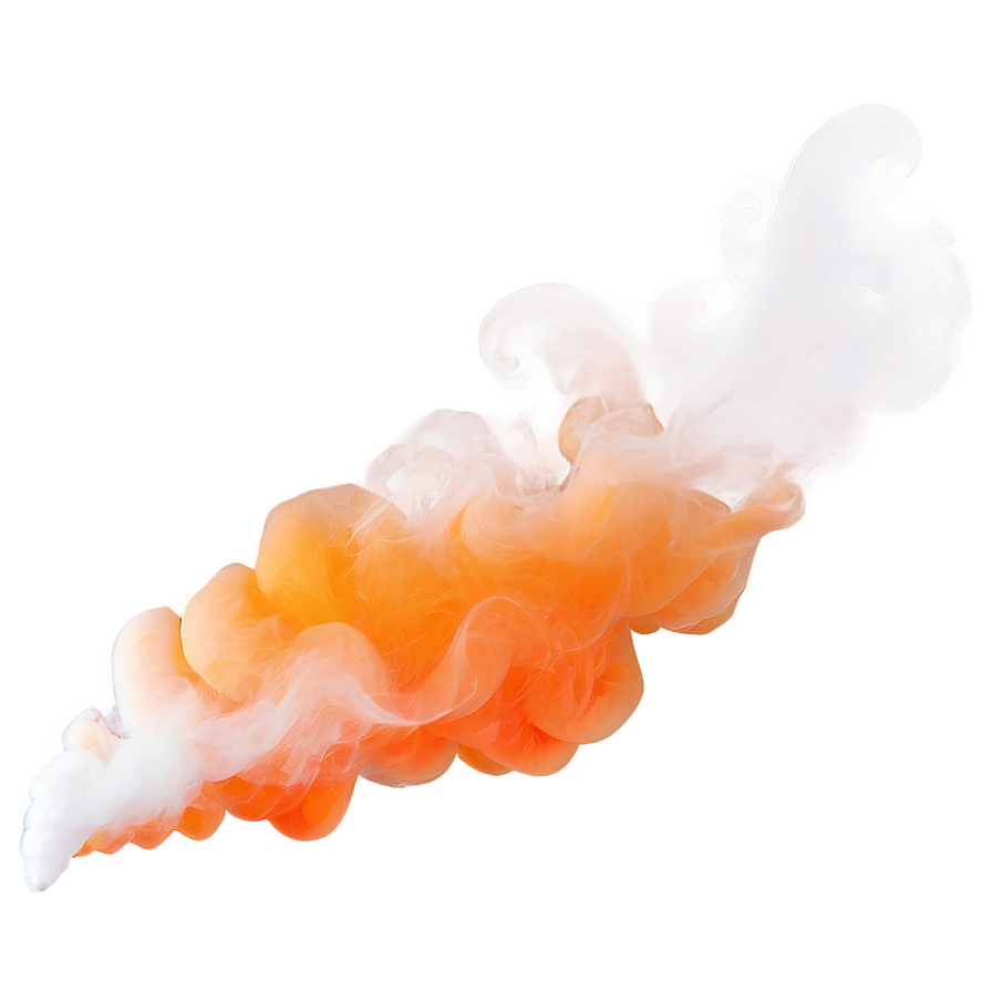 Sizzling Orange Smoke Graphic Png Jjj