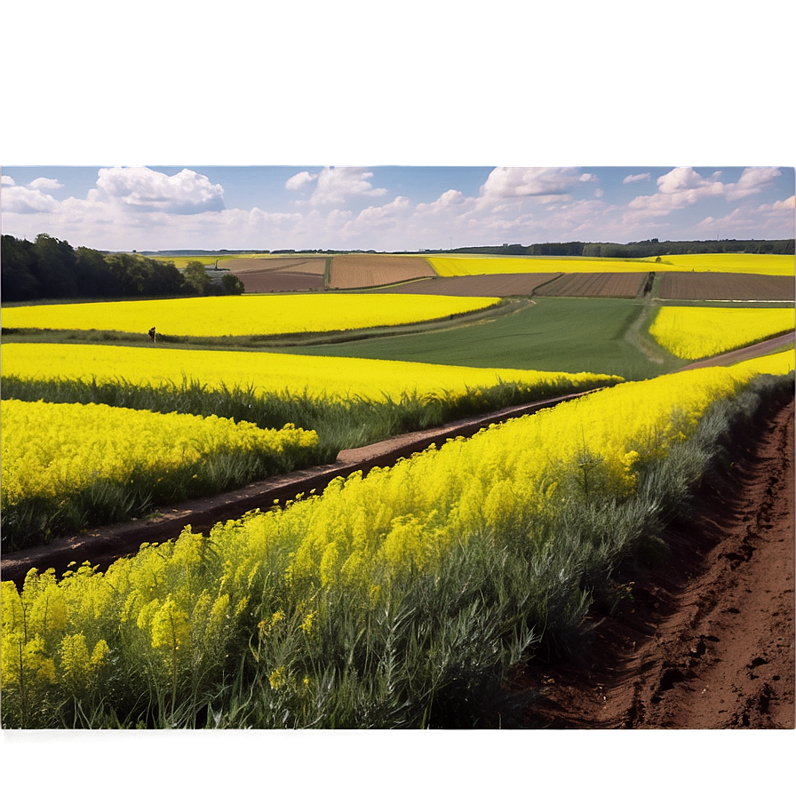 Skåne Yellow Canola Fields Png Bso