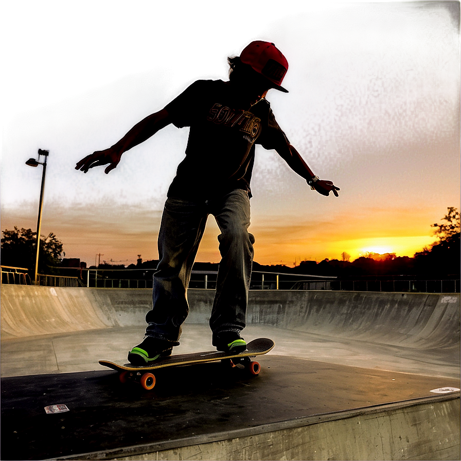 Skate Park Sunset Png 06242024