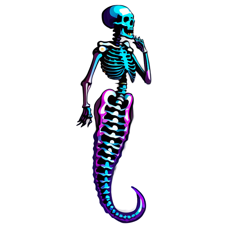 Skeleton Mermaid Png 05032024