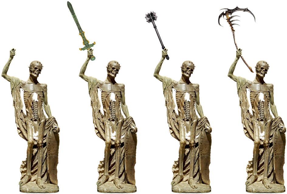 Skeleton, Isolated, Weird, Scary, Creepy, Horror - Creepy Statue Png, Transparent Png PNG with transparent background