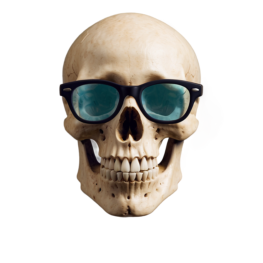 Skeleton With Glasses Png Wro