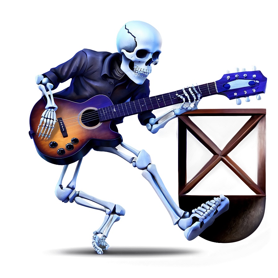 Skeleton With Guitar Png Gug97