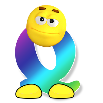 Skeptical Emojion Letter B Graphic PNG with transparent background