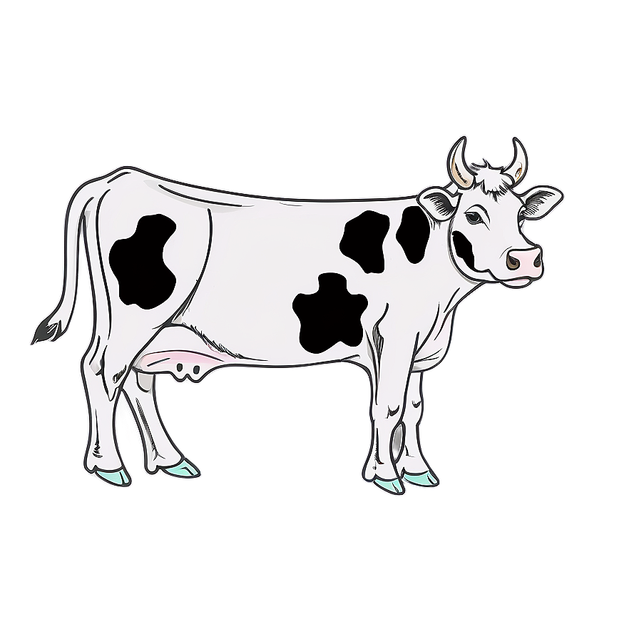 Sketch Of Cow Png Dil