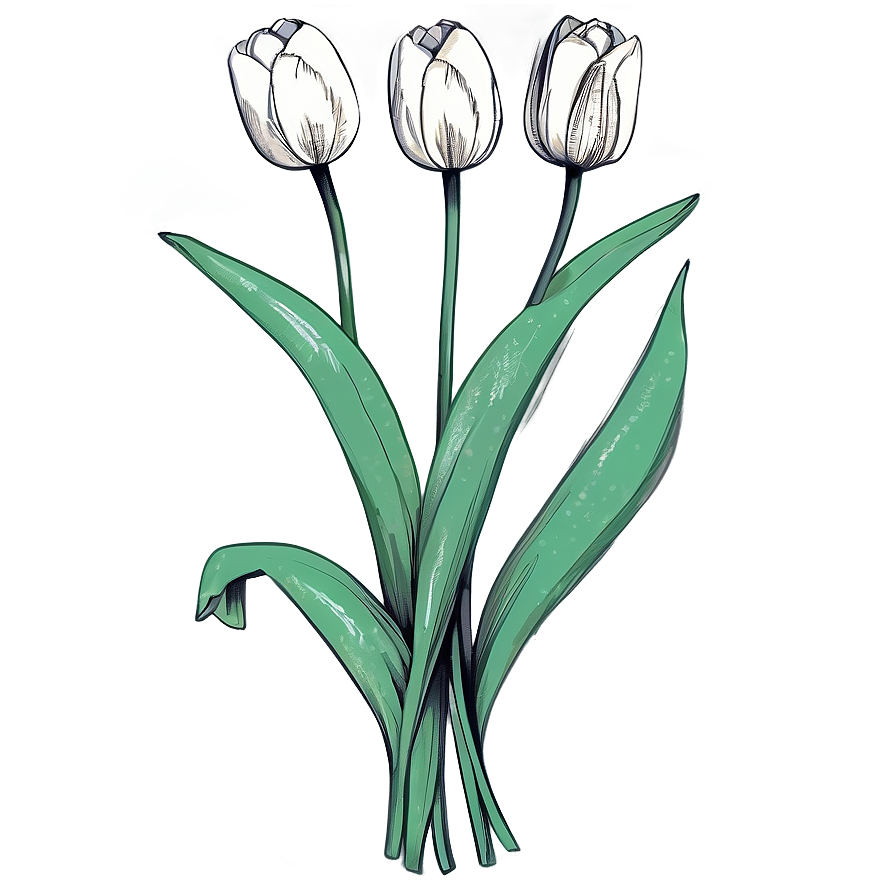 Sketch Of Tulips Png 05242024