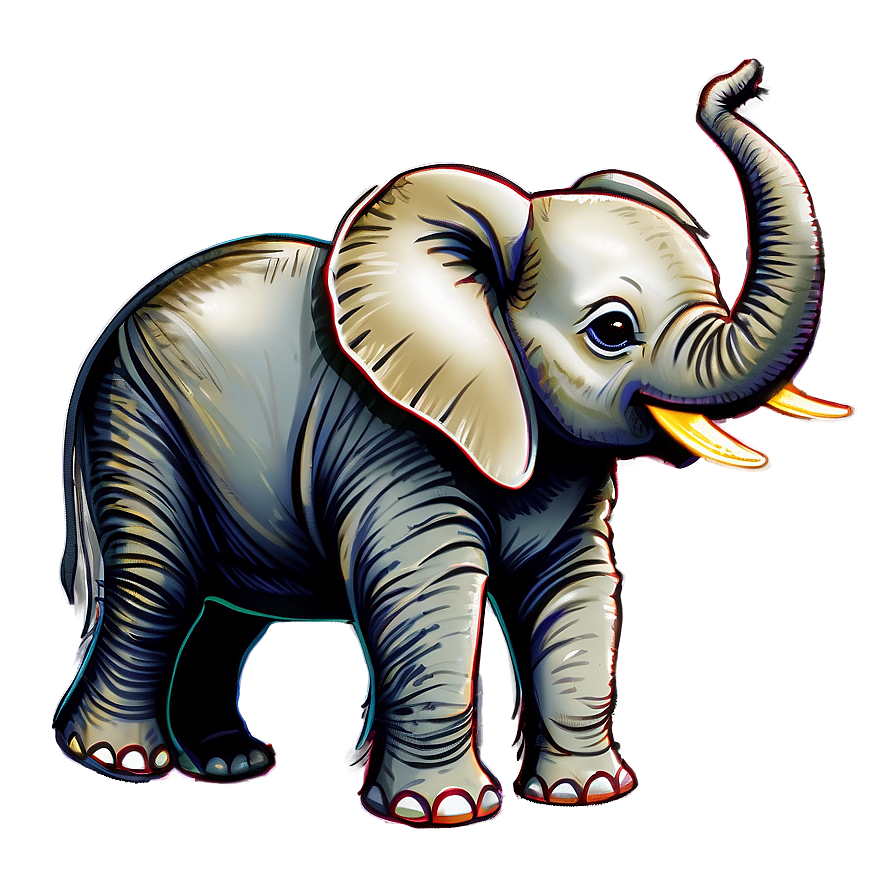 Sketched Baby Elephant Png Dma6