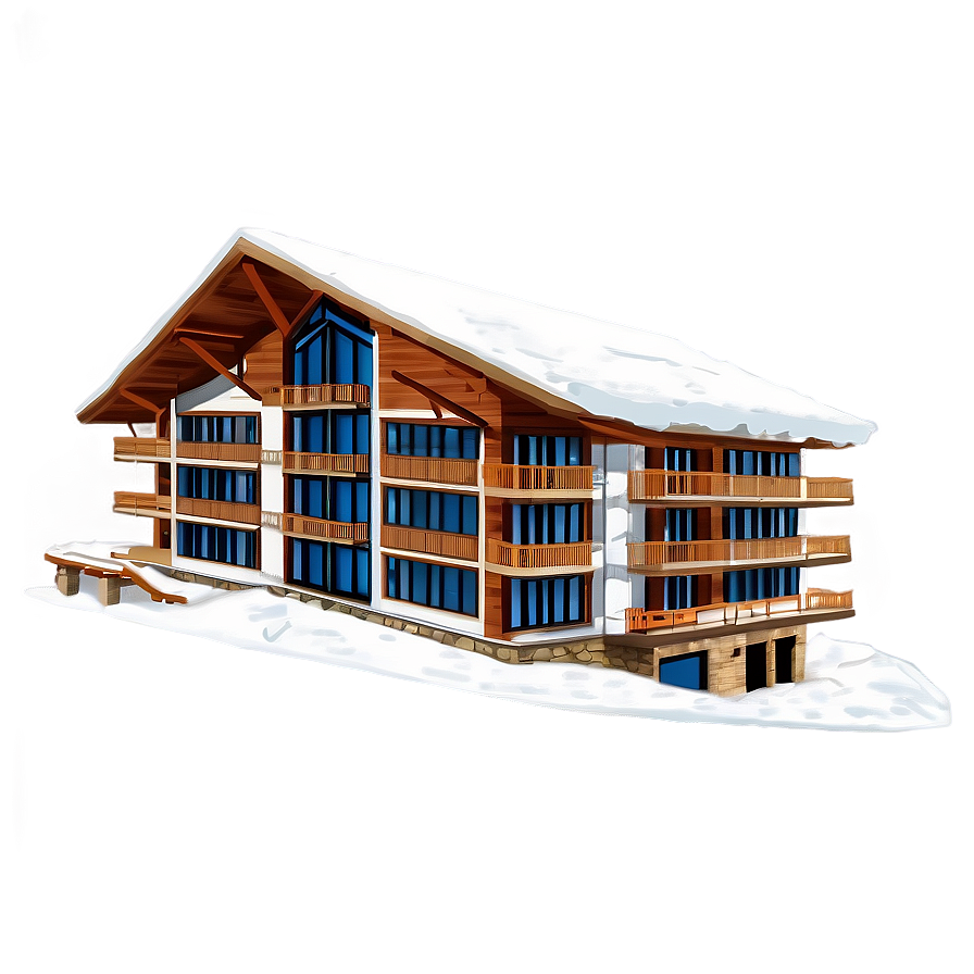 Ski Resort Hotel PNG 05212024 PNG with transparent background