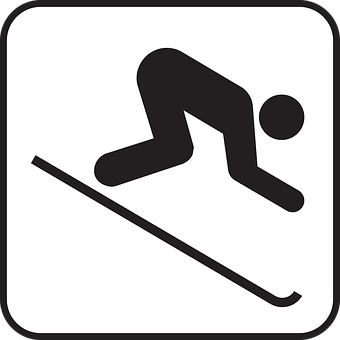 Skiing Symbol Icon PNG with transparent background