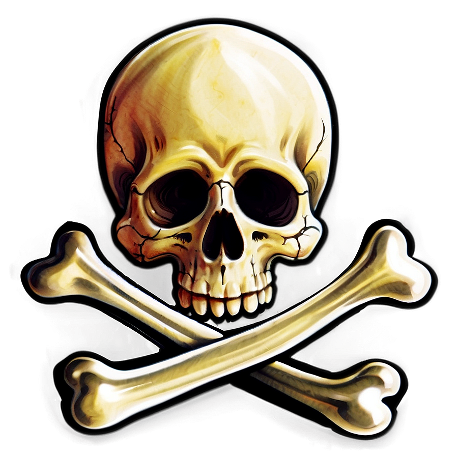 Skull And Crossbones Sticker Png Vcd