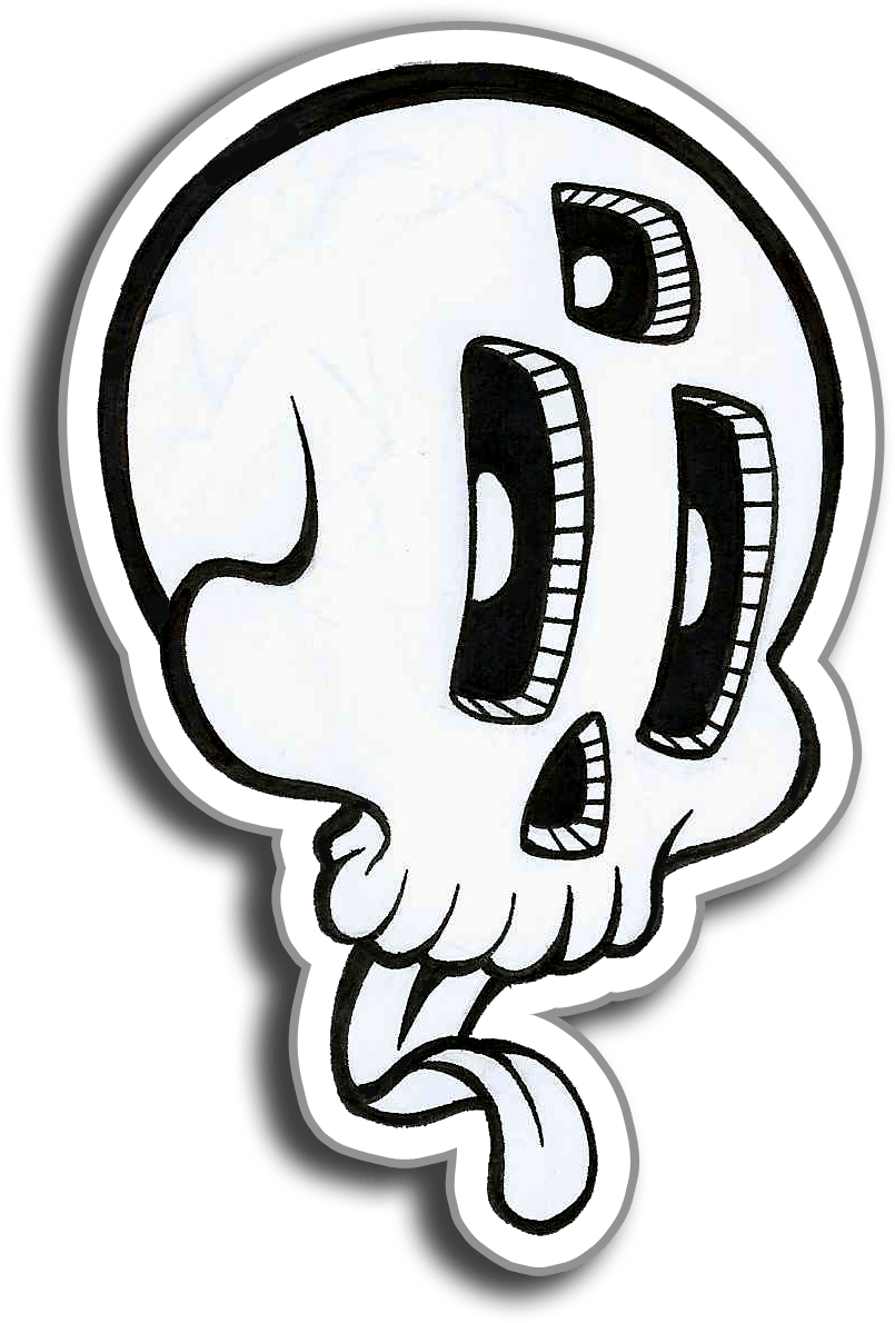 Skull Art Sticker Design