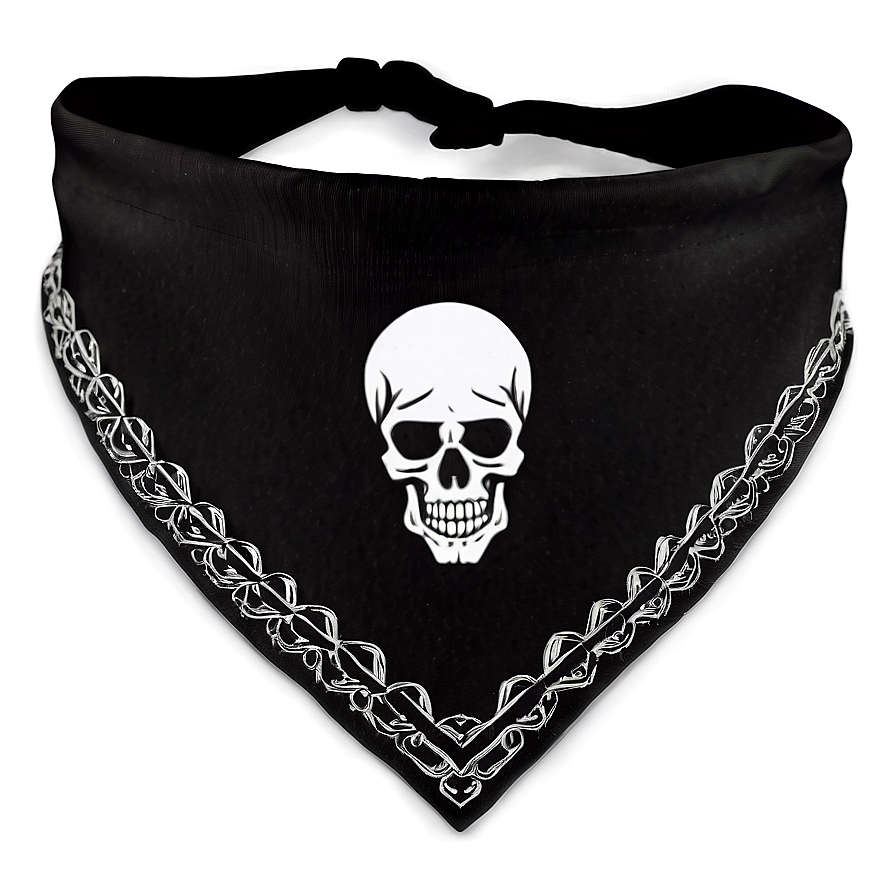 Skull Black Bandana Png 06122024