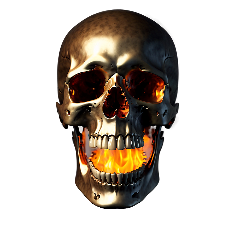 Skull Engulfed In Flames Png 47