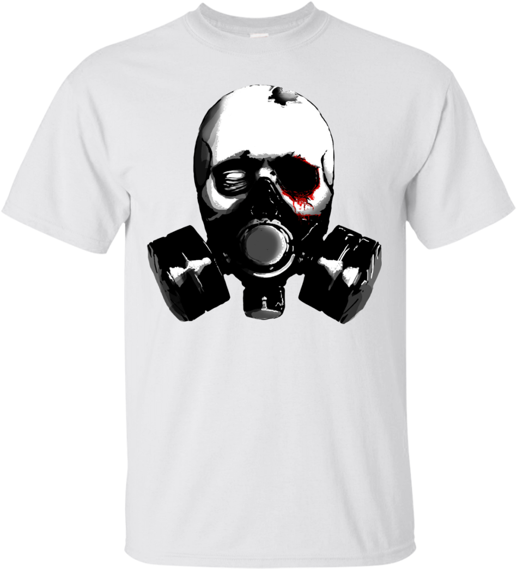 Skull Gas Mask T Shirt Design