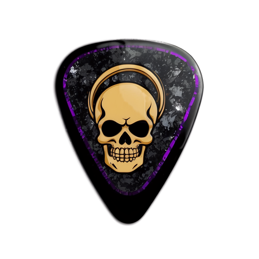 Skull Guitar Pick Art Png Iao