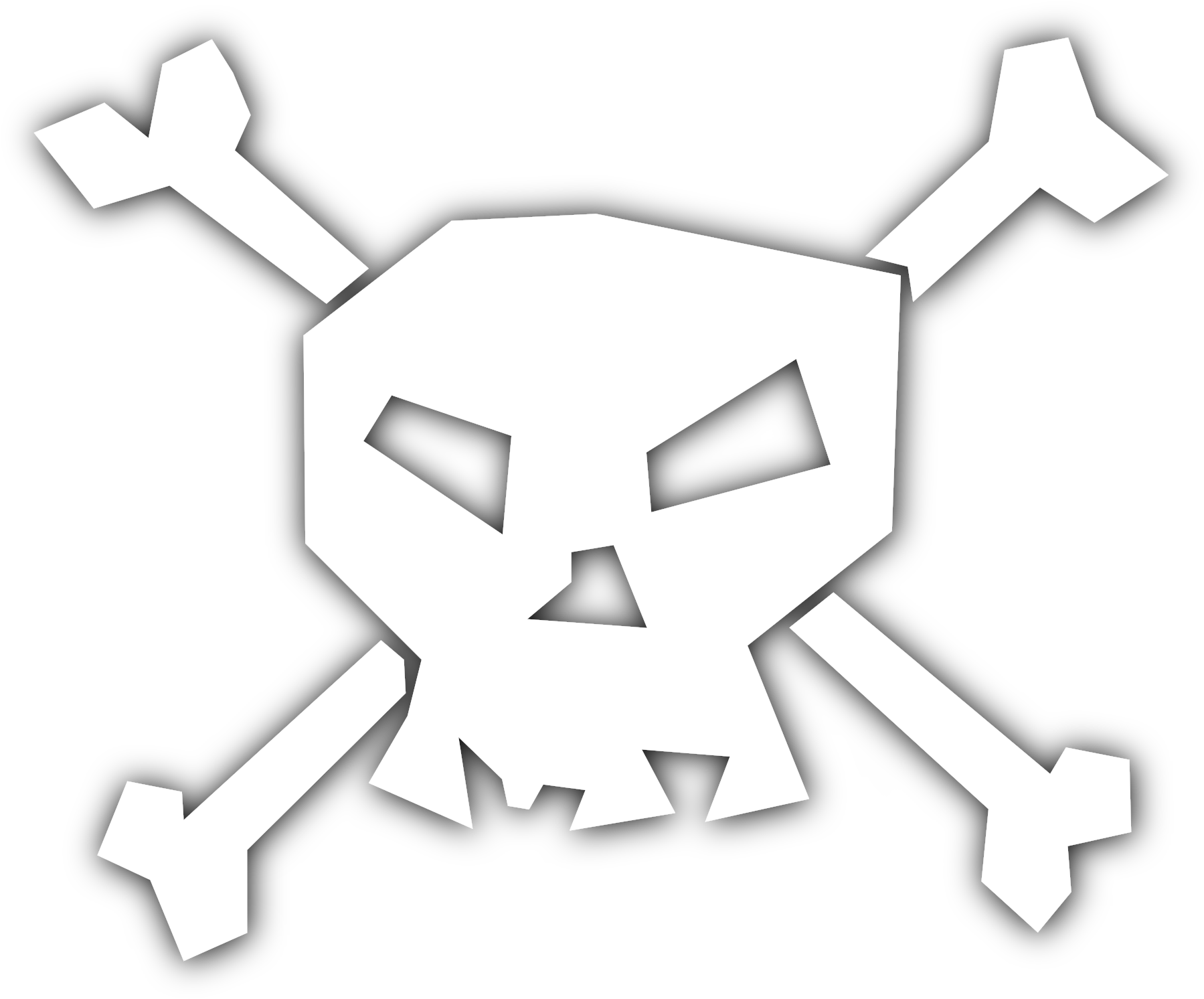 Skulland Crossbones Graphic PNG with transparent background