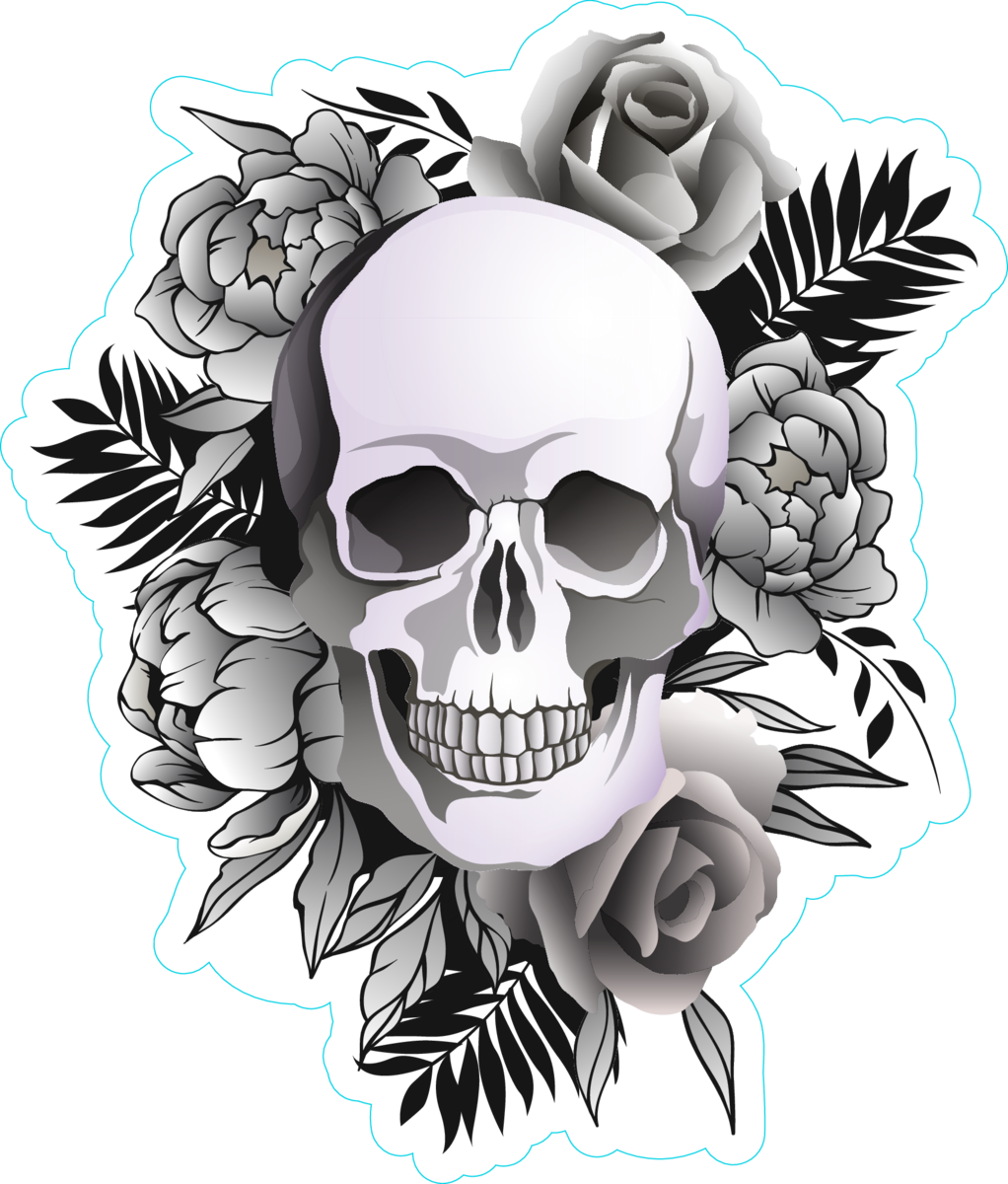 Clipart Galleryneed Flower Wicked Evil Skull Clipart - Skull, HD Png Download PNG with transparent background