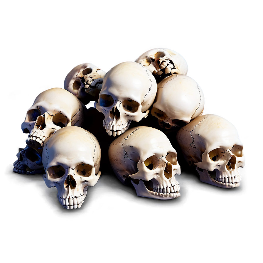 Skulls And Bones Pile Png 06132024