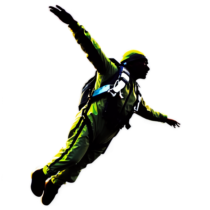 Skydiving Silhouette PNG qhi35 PNG image with a transparent background, free high-resolution download