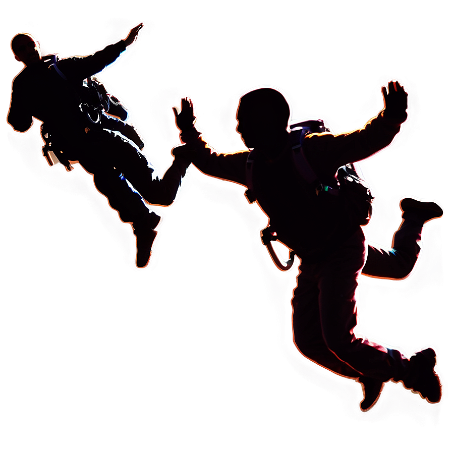 Skydiving Sunset Silhouette Png 19