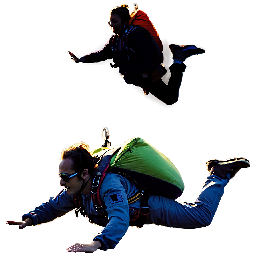Skydiving Sunset Silhouette PNG 47 PNG image with a transparent background, free high-resolution download