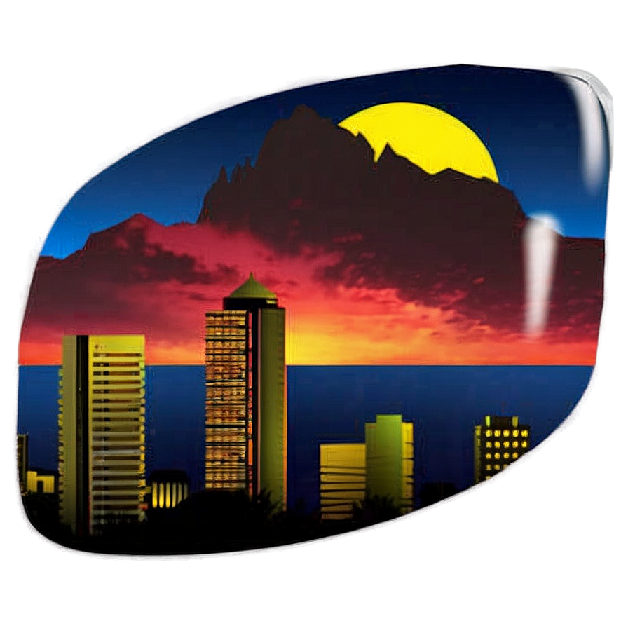 Skyline at Sunset PNG 28 PNG with transparent background
