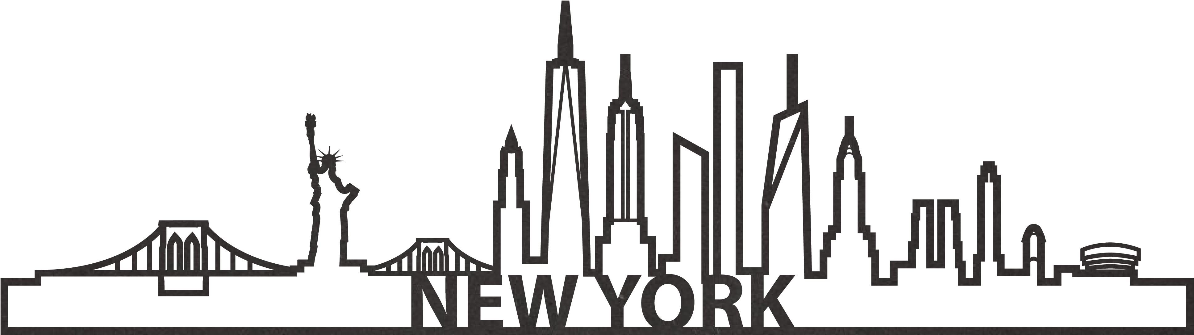 Skyline New York Lasersnijden, HD Png Download PNG with transparent background