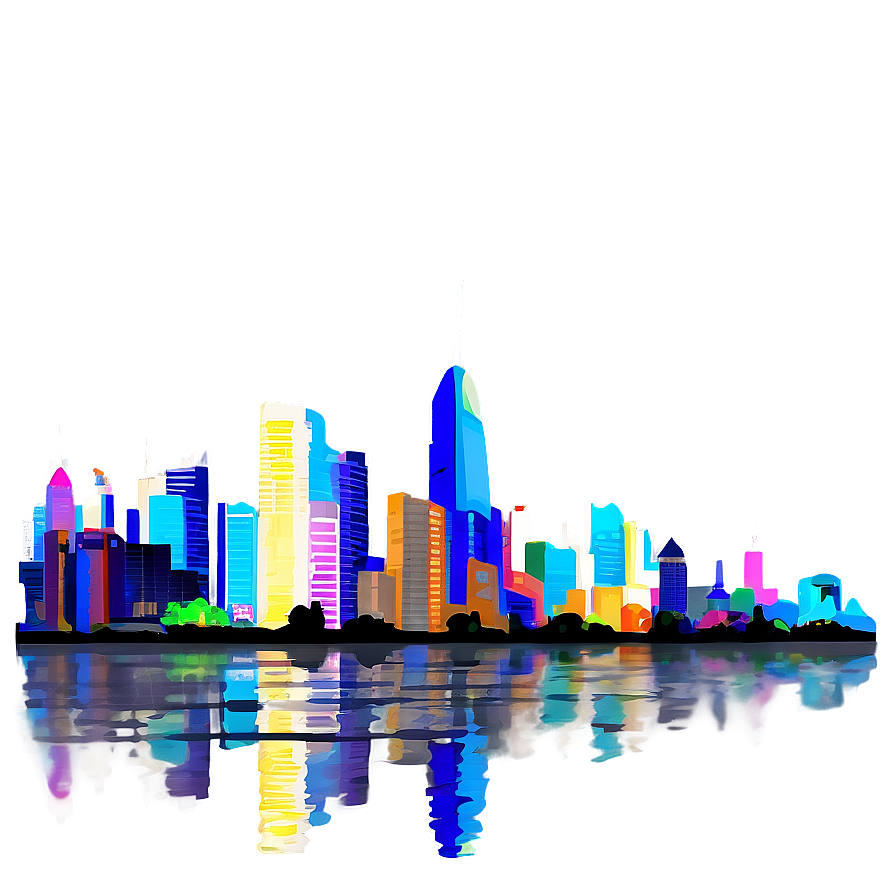 Skyline with Birds PNG 06202024 PNG with transparent background