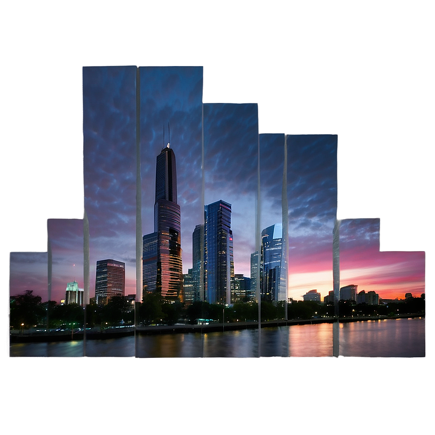 Skyline With River Png 27