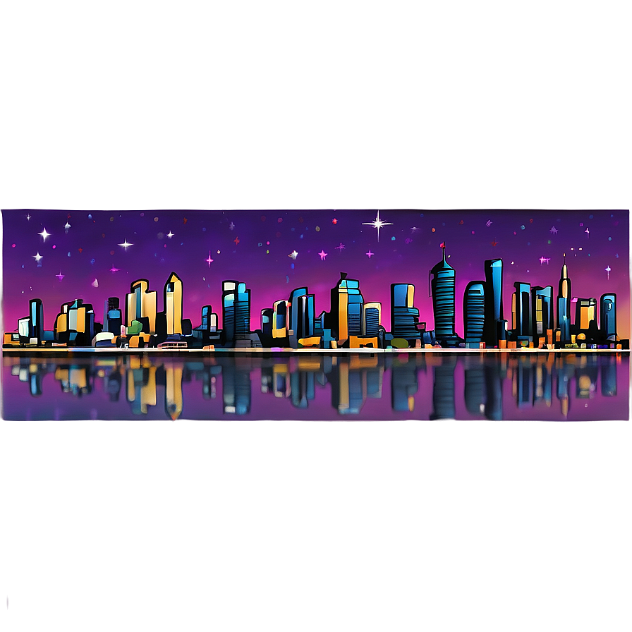 Skyline with Stars PNG wsu PNG with transparent background