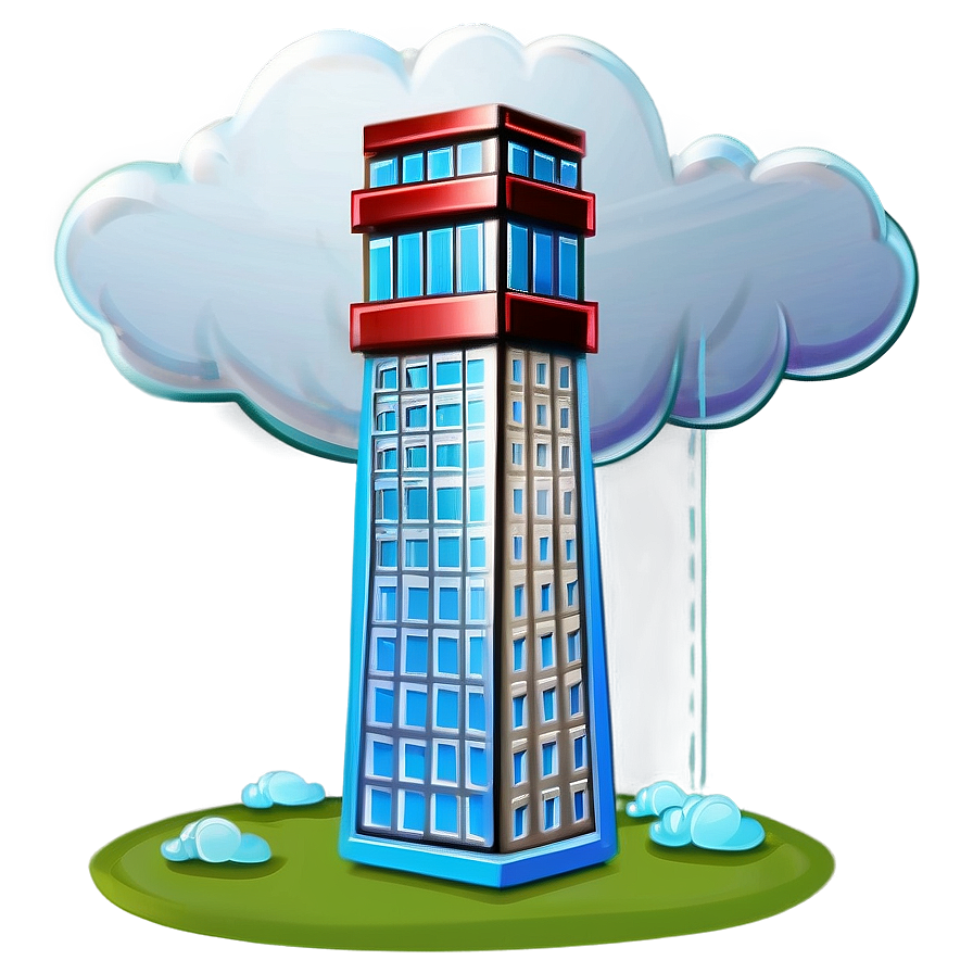 Skyscraper In Clouds Png Jnt