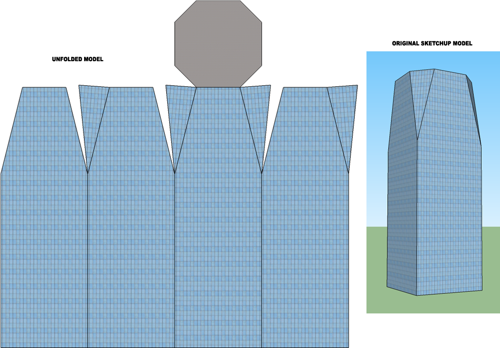 Skyscraper Paper Model Template, HD Png Download PNG with transparent background