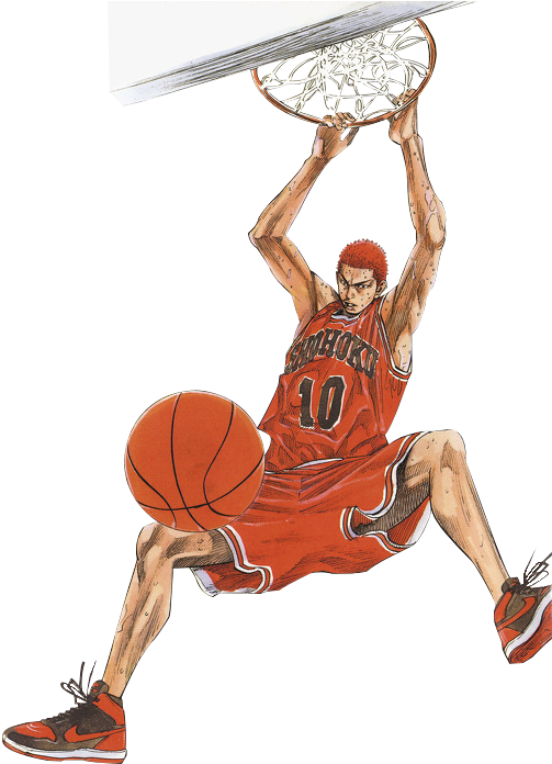 Slam Dunk Anime Basketball Player Dunking