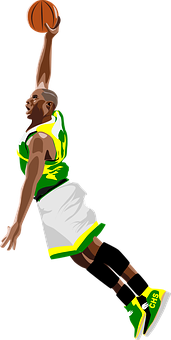 Slam Dunk Illustration PNG with transparent background