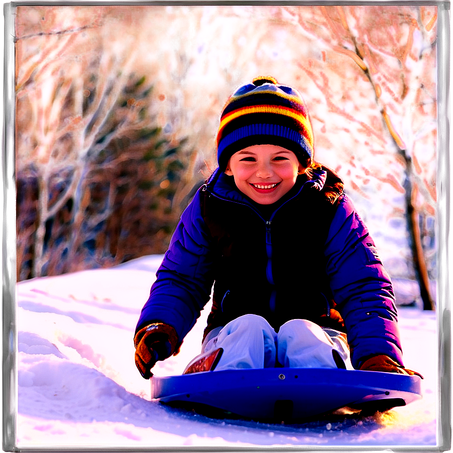 Sledding Down Snow Hill Png Bgp