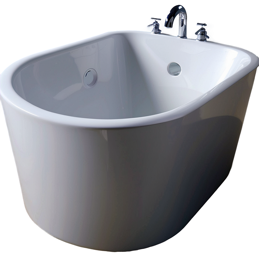 Sleek Acrylic Bathtub PNG 06282024 PNG image with a transparent background, free high-resolution download