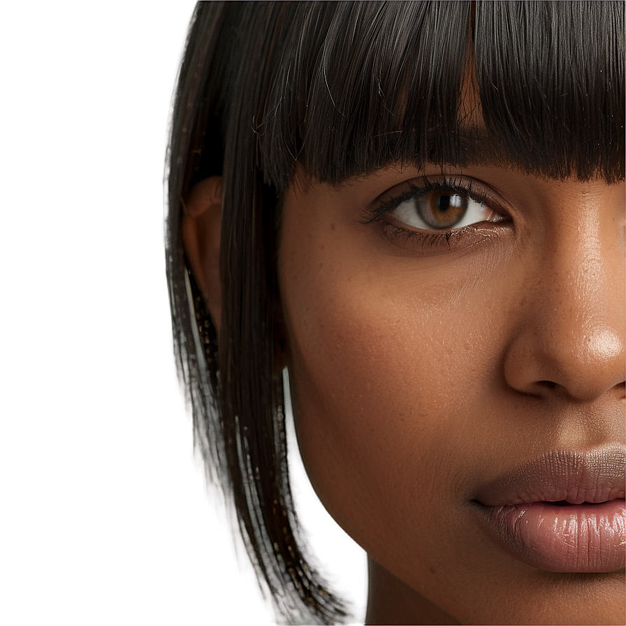 Sleek Bangs Hairstyle Png Nac89