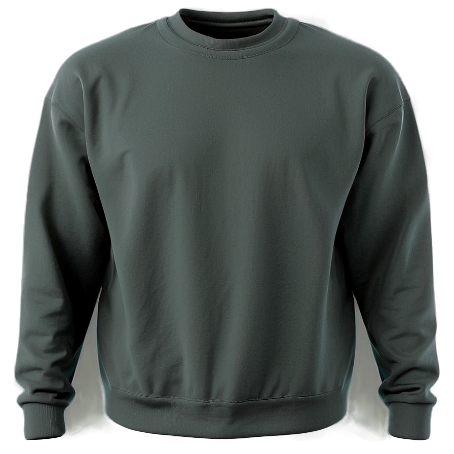 Sleek Black Crew Neck Sweatshirt Png 06272024