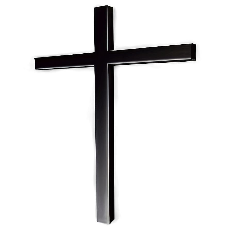 Sleek Black Cross Design PNG 38 PNG with transparent background