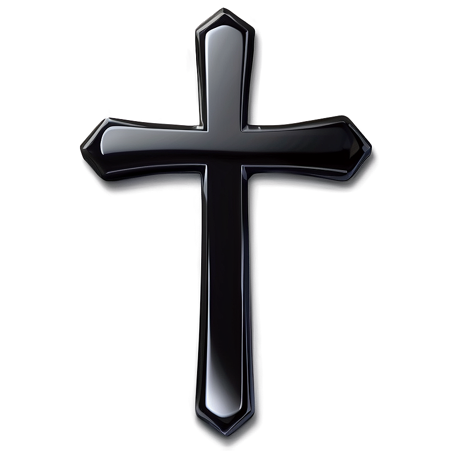 Sleek Black Cross Design Png Lmx31