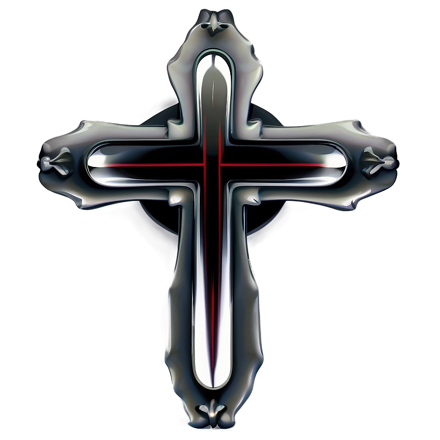 Sleek Black Cross Design Png Xmy