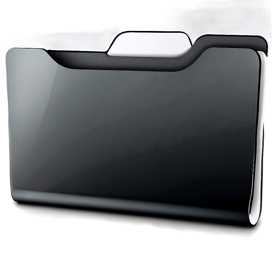 Sleek Black Folder Graphic PNG vpi PNG image with a transparent background, free high-resolution download