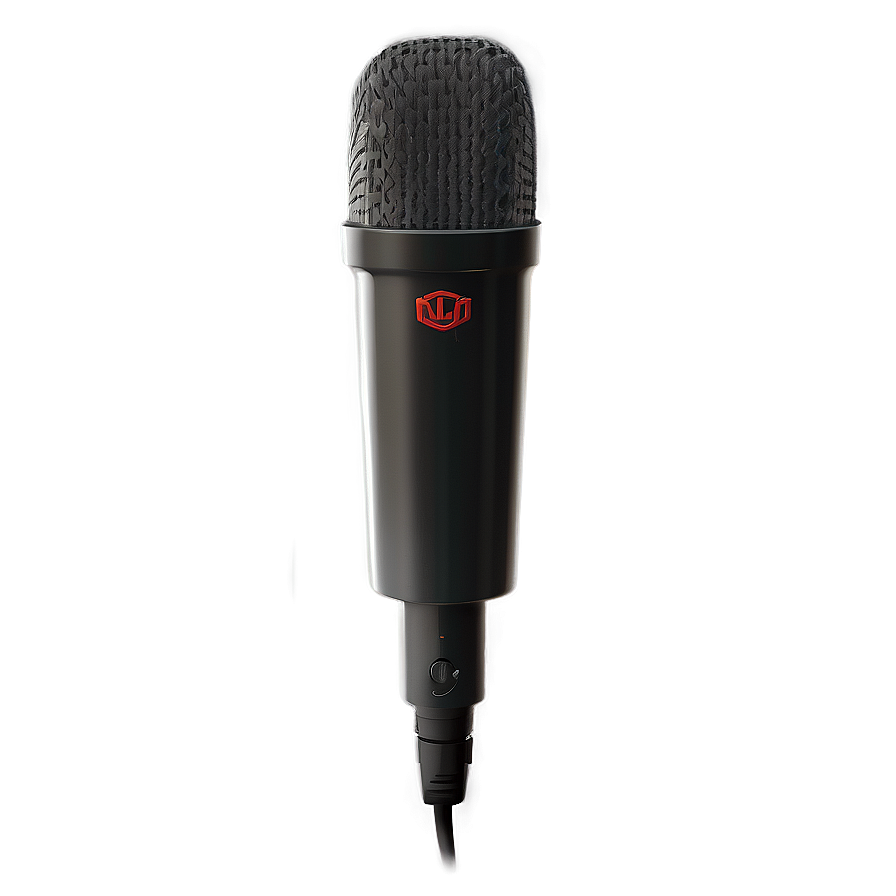 Sleek Black Podcasting Mic Png Trg