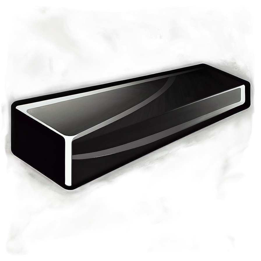 Sleek Black Rectangle Icon PNG foy PNG image with a transparent background, free high-resolution download