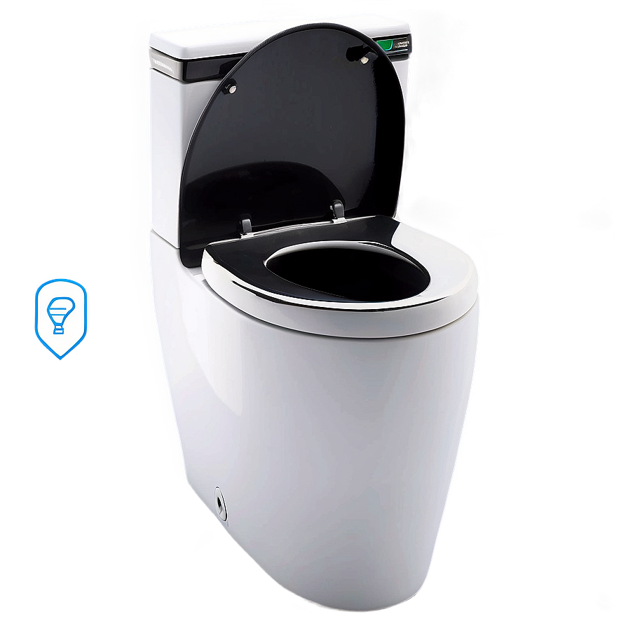 Sleek Black Toilet Png 05042024