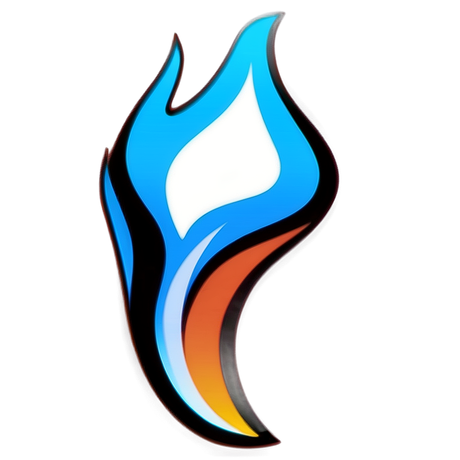 Sleek Blue Flame Icon Png 06202024