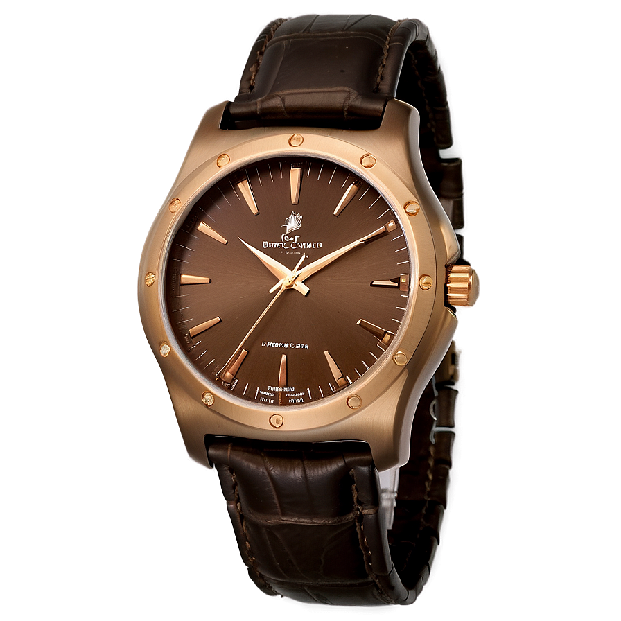 Sleek Bronze Watch Png 9