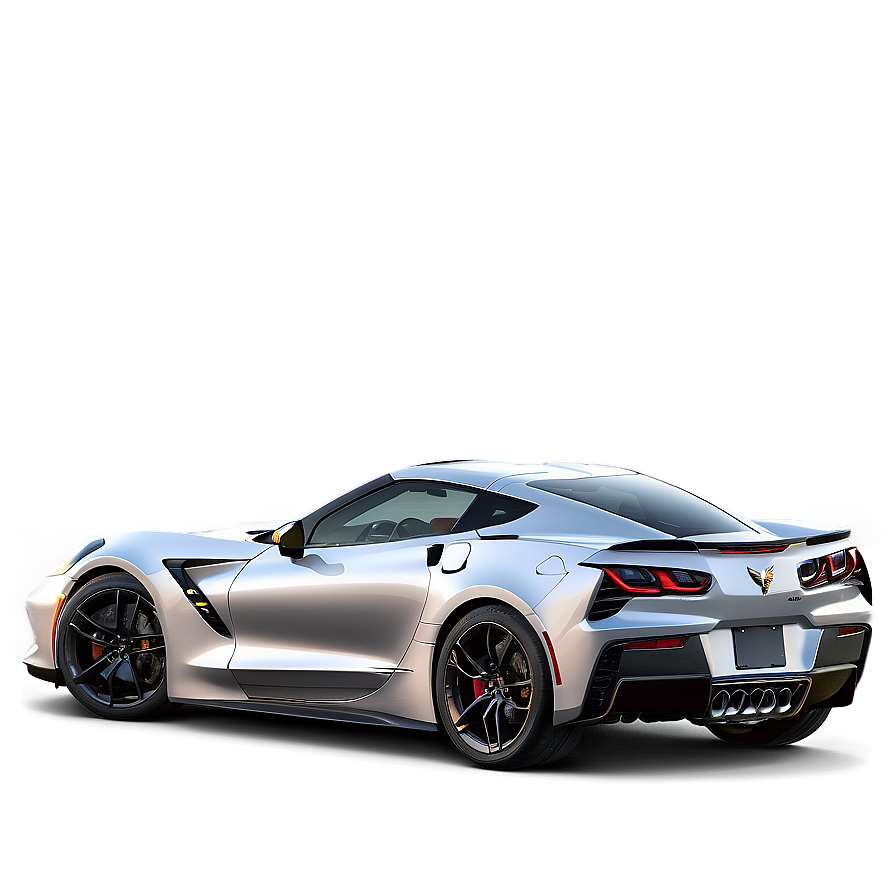 Sleek Corvette C8 Side View Png Wbi70