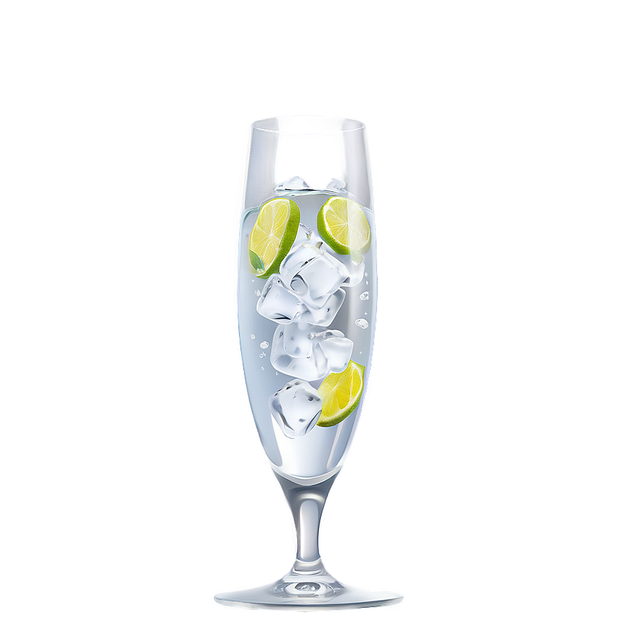 Sleek Gin Tonic Glass Png Glg